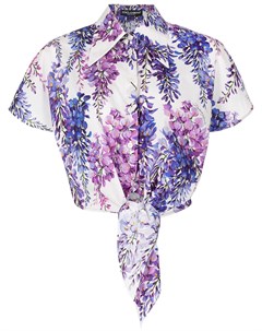 Рубашка с завязками и цветочным принтом Dolce&gabbana
