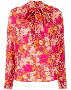 Шелковая блузка с цветочным принтом Lanvin