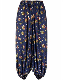 Укороченные брюки с цветочным принтом Comme des garçons