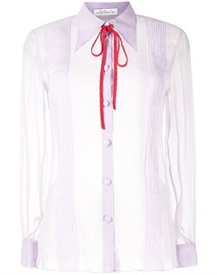 Шелковая полупрозрачная рубашка со складками Louis shengtao chen