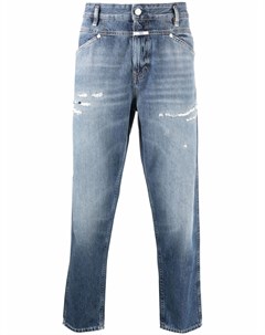 Укороченные джинсы с эффектом потертости Closed