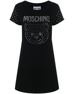 Платье футболка с кристаллами Moschino