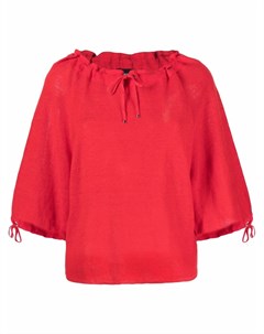 Льняная блузка с кулиской Emporio armani