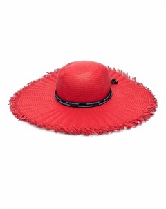 Плетеная шляпа с бахромой Emporio armani