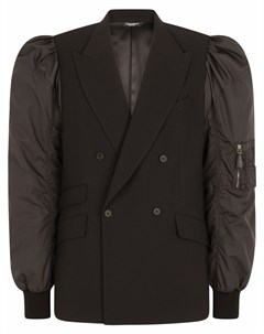 Двубортный пиджак с контрастными рукавами Dolce&gabbana