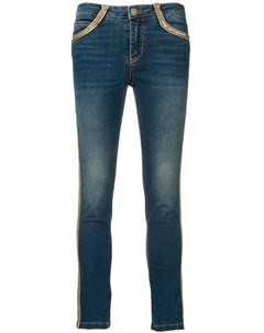 Приталенные джинсы с полосками по бокам Ermanno scervino