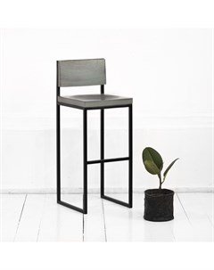 Барный стул fullmoon в сером цвете серый 37x91x39 см Archpole
