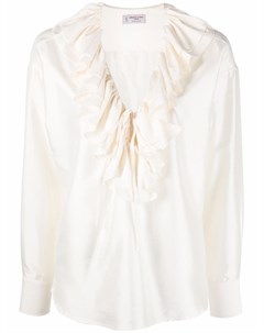Шелковая блузка с оборками Alberto biani
