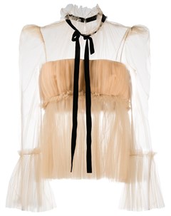 Прозрачная блузка с завязками Khaite