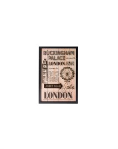 Постер world s city london черный 38x58x3 см Ogogo