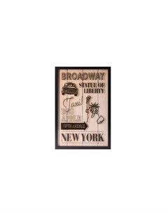 Постер world s city new york черный 38x58x3 см Ogogo