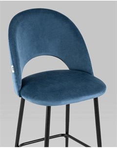 Барный стул Меган полубарный велюр пыльно синий AV 415 H58 08 PP Stool group