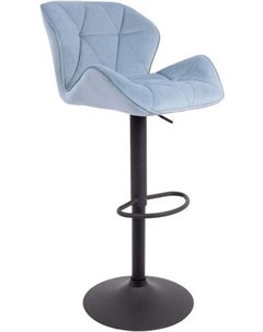 Барный стул Aks Home Berlin пыльный голубой велюр HCJ 43 черный Akshome