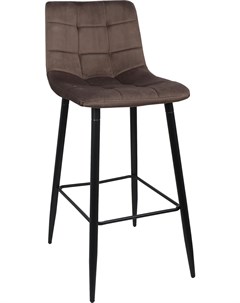 Барный стул Aks Home Stella велюр коричневый HLR49 черный Akshome