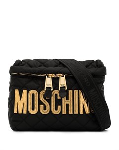 Стеганая сумка на плечо с логотипом Moschino