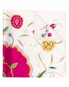 Шелковый платок pre owned с цветочной вышивкой Christian dior