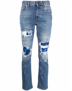 Прямые джинсы с эффектом потертости Just cavalli