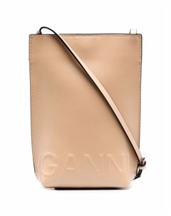 Мини сумка через плечо с тисненым логотипом Ganni
