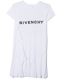 Платье с оборками и логотипом Givenchy kids