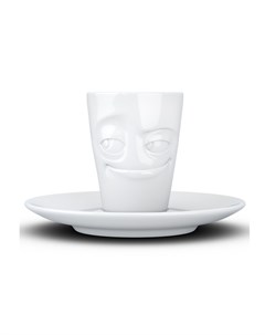 Кофейная чашка с блюдцем impish белый 7x6x8 см Tassen