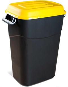 Мусорное ведро Контейнер для мусора пластик 95л желтый крышка 410017 Tayg