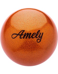 Фитбол AGB 303 15 см оранжевый с насыщенными блестками Amely