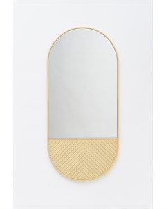 Овальное зеркало с орнаментом toffee золотой 43x93x2 см Banska