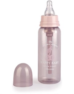 Бутылочка для кормления 10015 с силиконовой соской лиловый Happy baby