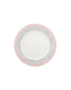 Набор тарелок яна серый мрамор с розовым кантом розовый Thun