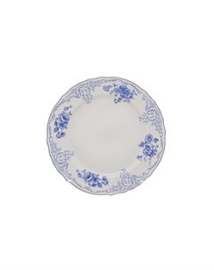 Набор тарелок синие розы белый Bernadotte