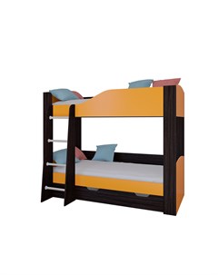 Кровать двухъярусная астра 2 венге оранжевый оранжевый 193 4x110x150 5 см Рв-мебель