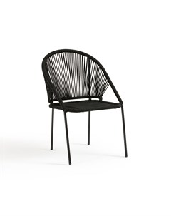 Кресло столовое для сада san monica черный 64x85x57 см Laredoute