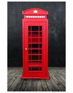Шкаф телефонная будка в английском стиле красный Starbarrel