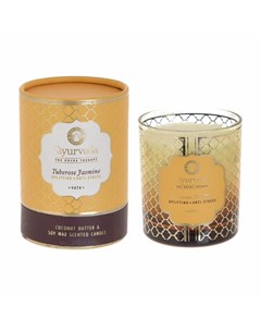Подсвечник со свечой tuberose jasmine оранжевый 8 см To4rooms