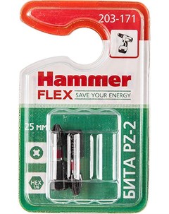 Бита Flex 203 171 PZ 2 25мм 2шт 362940 Hammer