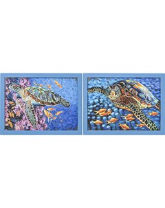 Картина sea turtle в ассортименте мультиколор 58x76x4 см Kare