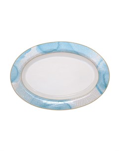 Тарелка овальная azzuro синий 30x2x21 см Garda decor