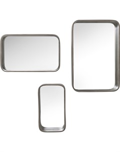 Зеркало декоративное pfiff набор 3 шт серый 60x40x10 см Kare