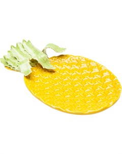 Тарелка декоративная pineapple желтый 31x5x19 см Kare