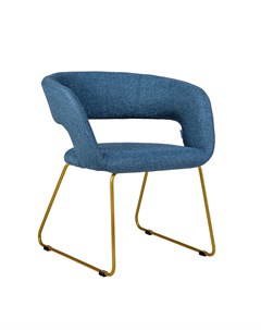 Кресло walter блюартлинкзолот синий 49x76x56 см R-home