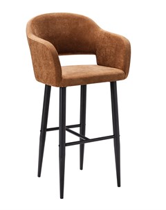 Кресло барное oscar сканди кор черный коричневый 50x108x59 см R-home