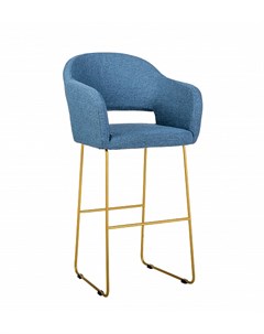 Кресло полубарное oscar блюарт линкзолот синий 60x81x55 см R-home