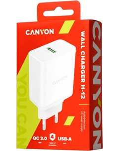 Сетевое зарядное устройство CNE CHA12W Canyon