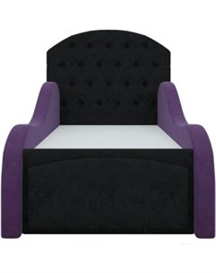 Кровать Майя 10 кровать тахта микровельвет черный фиолетовый Mebelico