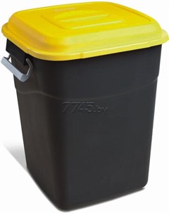 Мусорное ведро Контейнер для мусора пластик 50л желтая крышка 412011 Tayg