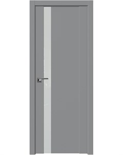 Дверь межкомнатная Модерн 62U 60x200 манхэттэн стекло Lacobel белый лак Profildoors