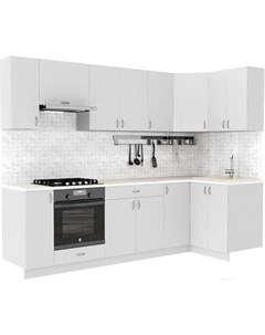 Готовая кухня Клео глосc 1 2x2 7 правая белый глянец белый глянец Сивирин-компани