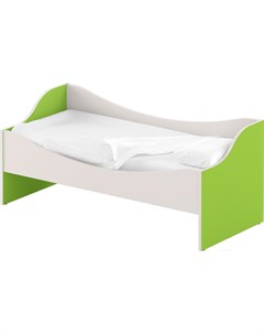 Односпальная кровать ДУ КЛ14 белый зеленый Славянская столица