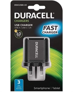 Зарядное устройство USB Type C Fast charger черный DRACUSB6 RU Duracell