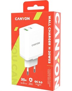Сетевое зарядное устройство CNE CHA20W03 Canyon